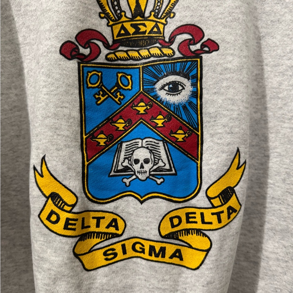 Vintage Sz Large. Delta Sigma Delta (ΔΣΔ) Short Sleeve Crewneck Sweatshirt.